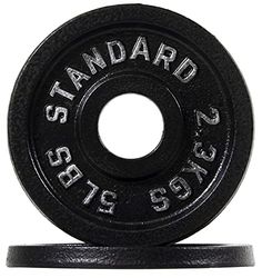 BalanceFrom Gietijzeren Olympische 2-inch halterplaat, paar