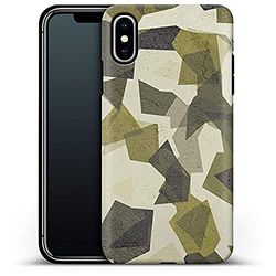 Premium mobiltelefonfodral geometrisk camo grön Apple iPhone XS Max