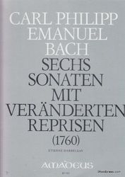 AMADEUS BACH C.P.E. - 6 SONATAS WQ 50 - PIANO klassieke noten piano