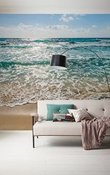 Komar - fleece fotobehang SEASIDE - 300 x 250 cm - behang, wand decoratie, zee, oceaan, strand, golven-983-DV3