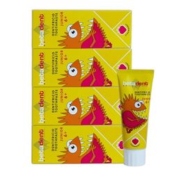 Betadent ZESTAW 4 DENTYFRIC JUNIOR 6+ dla dzieci od 6 lat starszych. Naturalny preparat, przeciwpłytkowy i przeciwpróchnica. Zrównoważona dawka soli fluoru w stężeniu 950 ppm F. 4x75ml