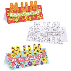 Baker Ross Moederdag Pop Up Kaarten - Set van 10, kaarten maken en kleuren voor kinderen (FC403)