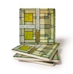 CoasterStone Lot de 4 sous-Verres carrés absorbants Frank Lloyd Wright Willits