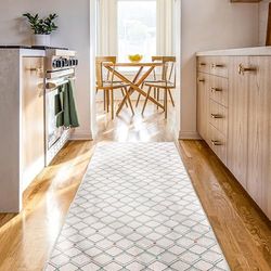Björn&Schiller Tapijtloper 60 x 180 cm, antislip tapijt voor gang, slaapkamer en woonkamer, moderne haltapijt, lang, hoogwaardig keukentapijt, beige