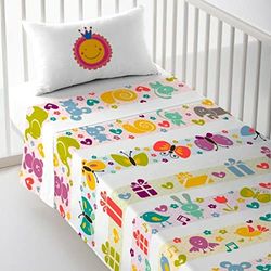 Cool Kids S2800650 Silvin Sheet Set, Cot 60, Multicoloured, 100 x 130 cm