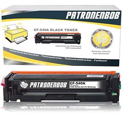 Patronenbob® XL toner zwart compatibel met HP CF540A-CF543A voor Color Laserjet Pro M-280nw M-281fdn M-281fdw M-254nw M-254dw - 203A