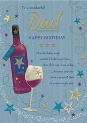 Piccadilly Greetings Birthday Card Dad - 10 x 7 inches,pink