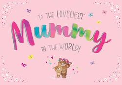 Piccadilly Greetings Mother's Day Card, To The Loveliest Mummy - 9 x 6 inches