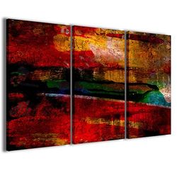 Stampe su Tela, Abstract 003 moderne afbeeldingen van 3 panelen, reeds ingelijst, canvas, klaar om op te hangen, 90 x 60 cm