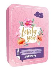 Lovely You - Sayings Cards BeHappy: Metal Tin with 40 Sayings Cards for Wishes, Dreams and Happiness