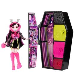 Monster High Pop en Modeset, Draculaura Pop, Skulltimate Secrets: Neon Gruwelen, verkleedkluis met meer dan 19 verrassingen, HNF78