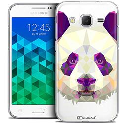 Caseink - fodral för Samsung Galaxy Core Prime (G360) [Crystal HD Polygon Series Animal - Hård - ultratunn - tryckt i Frankrike] Panda