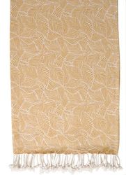 Atout Ciel Telo Mare, Fouta Stampato con Franges, 90 x 180 cm, Giallo