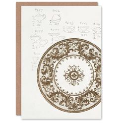 Artery8 Noritake Factory Japanese Art Card Vintage Filigree Design For Plate