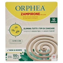Orphea, Spirali ad Azione Insetticida e Zanzaricida, Adatto per Ambienti Aperti e Semiaperti, in Fibre 100% vegetali, Efficaci fino a 4 ore, Confezione da 10 Spirali