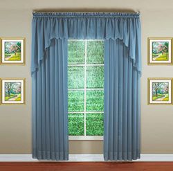 Today's Curtain Emelia - Panel de Gasa Original de 72 Pulgadas, Azul cuña, 60 Pulgadas de Ancho x 72 Pulgadas de Largo