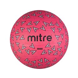 Mitre Oasis Netball | Hugely Durable | Great Grip | Stylish Design, Pink/Grey/Black, 5