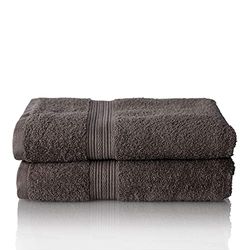 Glart - Set di asciugamani premium in spugna, disponibili in 6 colori e 5 dimensioni, composto da 2 teli doccia da 70x140 cm, carbone