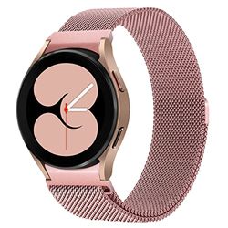 Métal Bracelet Compatible avec Samsung Galaxy Watch 5 40mm 44mm/Watch 5 Pro 45mm/Watch 4 40mm 44mm/Watch 4 Classic 42mm 46mm, Acier Inoxydable Maille Bracelet pour Hommes Femmes