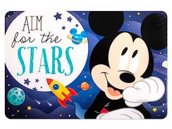 Lulabi Disney Mickey Cosmo Set van 12 placemats, polypropyleen, 45 x 30 cm, blauw, meerkleurig