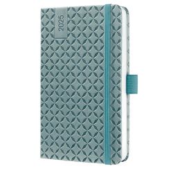 SIGEL J5132 Jolie Weekly Planner 2025, hardcover, 9,5 x 15 cm, 174 Pages, Ocean Blue