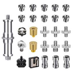 Homeet 26 stuks camera-schroef 1/4 inch op 3/8 inch schroefdraad, duimschroeven, camera-statiefschroef, cameraschroeven, compleet voor kogelkop, statief, monopod, snelwisselplaat