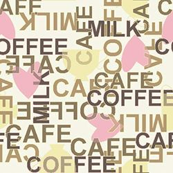 Catral 40020034 Tapete cozinha e corredor de café, poliéster e borracha, castanho, rosa e amarelo, 50 x 90 cm