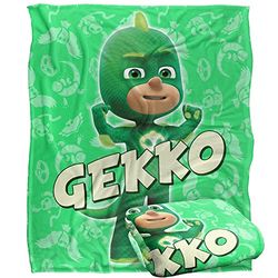 PJ Masks Kids Blanket, Gekko Character Silky Touch Super Soft Throw Blanket, 152 x 127 cm