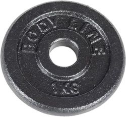 Disco in ghisa 1 kg per allenamento con bilanciere, manubrio e sollevamento pesi - diametro 25 mm - per palestra, fitness, allenamento a casa