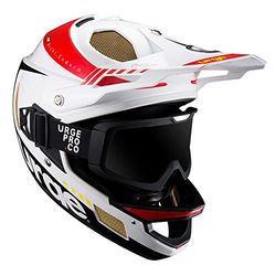 Urge HE2560EWKR-XL Casque de VTT Mixte Adulte, Blanc/Noir, XL