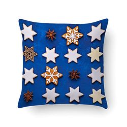 Doge Milano Coussin avec impression numérique, 100% Made in Italy, Coussin de canapé décoratif, amovible et lavable, modèle Noël - Lalie, 40x40x5 cm