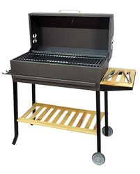 IMEX EL ZORRO Barbacoa con Tapa y Bandejas de Madera, 117 x 44 x 109 cm