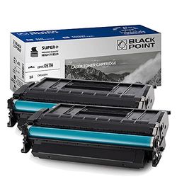BLACK POINT Toner Pack of 2 Compatible with CRG-057H with Chip - Black - for Canon: i-SENSYS MF443dw, i-SENSYS MF445dw, i-SENSYS MF446x, i-SENSYS MF449x, i-SENSYS LBP223dw, i-SENSYS LBP226dw, LBP28x