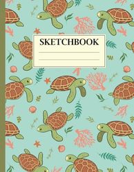 Sea Turtles Sketchbook: 110 Pages, 8.5x11 Inches Sketchbook for Drawing, Sketching, Writing, Painting or Doodling and Also Perfect Gift Ideas for Sea Turtle Lovers