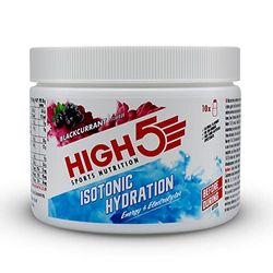 HIGH5 Hydration Energy Drink Powder | Isotonic Electrolyte Hydration | 28 g Carbs | 25mg Magnesium | Added Postbiotics | Zero Fat | (Blackcurrant, 300g)