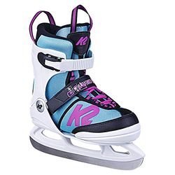 K2 Juno Ice Patins à Glace, pour Fille, Blancs, Bleu Clair, Pointure 29-34 EU