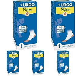Urgo - Bande Extensible - Fixation Pansements/Maintien des articulations - Réutilisable - 4 m x 7 cm (Lot de 5)