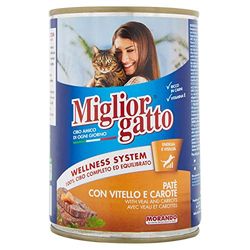 Migliorgatto Patè Veal and Carrots - Cat Food - Wet Multi Serve - 400g