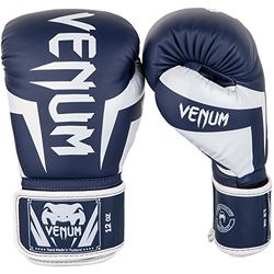 Venum Elite bokshandschoenen - wit, marineblauw - 12 Oz