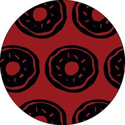 Bonateks, Round Digital Printed Mouse Pad, Non-Slip Base, for Office and Home, Diameter:22cm