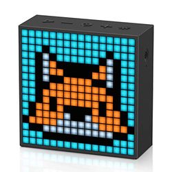 Divoom Timebox-Evo Pixel Art draagbare bluetooth-luidspreker met programmeerbaar 256 LED-paneel, 3,9 x 1,5 x 3,9 inch (zwart)