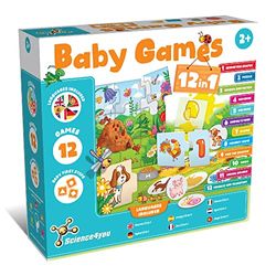 Science4you Giochi per Bambini 12 in 1 - Giochi Educativi 2+ Anni, 12+ Giochi da Tavolo Divertenti per Bambini: Moduli, Puzzle, Colori per Bambini e Molto Altro, Regalo per Bambina e Bambino 2+ Anni