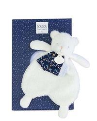 DOUDOU ET COMPAGNIE – Ours Doudou CLAIR DE LUNE – Peluche Ultra Douce Blanche – Brille dans le Noir – Pour Bébé dès la Naissance – Idée Cadeau Apaisante et Lumineuse - DC4316