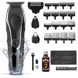 Wahl Beard Trimmer Aqua Blade 10-in-1 Hair Trimmer with Beard Oil 30 ml, Stubble Trimmer, Male Grooming Set, Body Groomer for Men, Fully Washable, Lifetime Blade Warranty