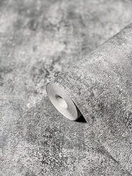 Lichtgrijs betonlook behang HAILEY voor woonkamer, slaapkamer of keuken made in Germany 10,05m x 0,53m premium vliesbehang 82245