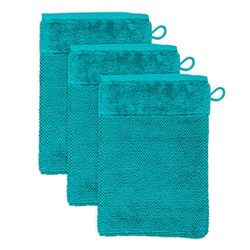 Möve Set of 3 wash Gloves, Ocean, 20 x 15 cm