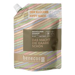 benecos Organic Refill Bag Shampoo Normal Hair Organic Hemp – That Makes Hair Beautiful – Vegan – Recycled Plastic
