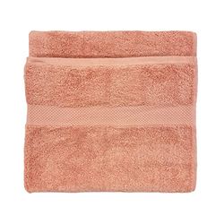 The Linen Yard Loft Towel Set, Pink, 30 x 30 cm, 50 x 90 cm, 70 x 130 cm, 90 x 150 cm