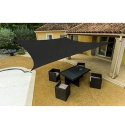 WERKA PRO, Rechthoekig schaduwzeil van gevlochten polyethyleen, 4 x 5 m, grijs