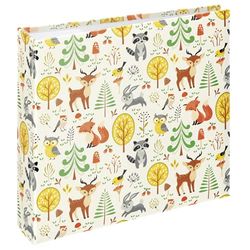 Hama Album na zdjęcia z motywem lasu (rozmiar 22,5 x 22 cm, na 200 zdjęć w wymiarze 10x15 cm, na wsuwki, miejsce na płytę CD) kolorowy